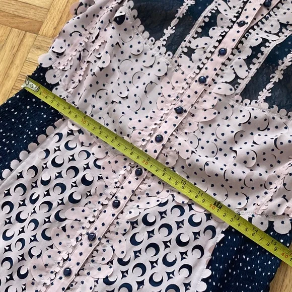 Anthropologie BEGUILE by Byron Lars Lasercut Sheath Lace Midi Dress 8 NWOT - Picture 10 of 16